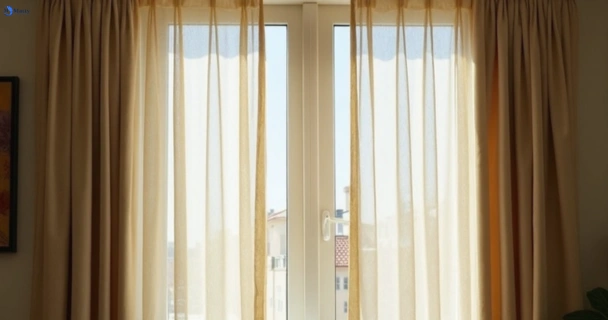 Dull dusty drapes in zetland-nsw before professional cleaning
